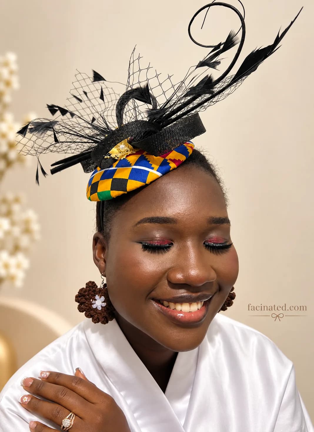 African Flat Bowl Fascinator