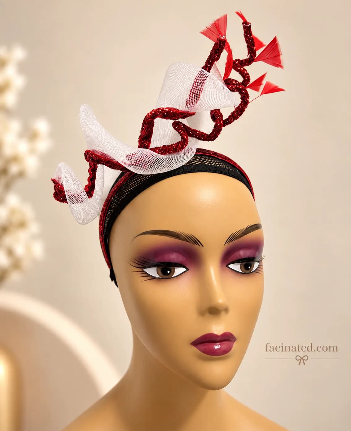 Puffy Net Spiral Fascinator